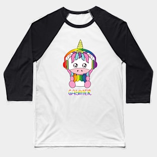 Gaymer, cute unicorn Baseball T-Shirt